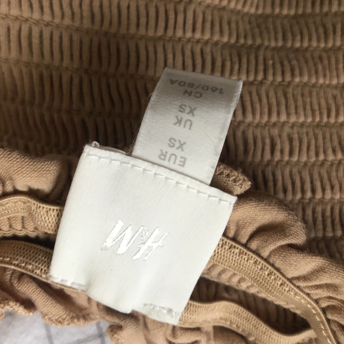 Beige tubtopp XXS - 90