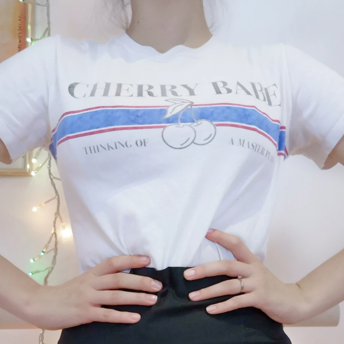 "Cherry Babe" T-shirt från Pull&Bear