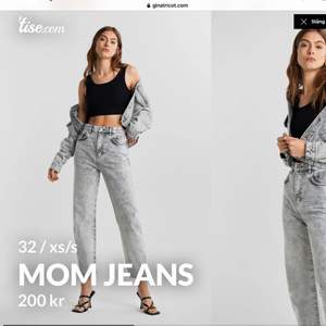 Säljer dessa mom jeans från ginatricot. Säljer dem pågrund av att jag har många liknande💓 Som ni ser på andra bilden så är dem andra jeansen lite ljusare än på första på modellen men det är för att dem är i en ljusare färg men hittade inte den färgen på hemsidan. Storlek 32💘170kr+frakt.