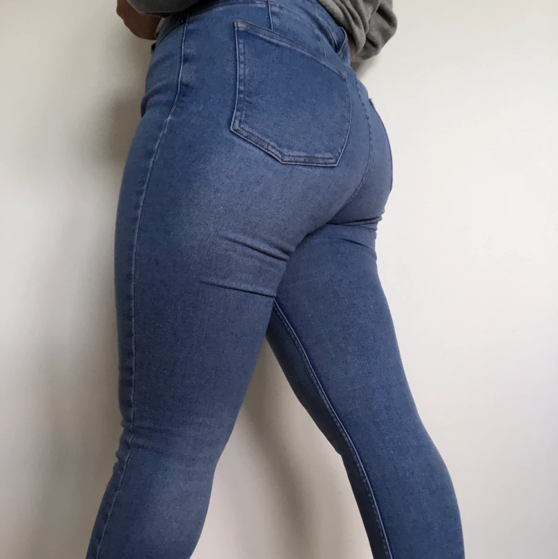Superstretchiga blåa jeans - 90