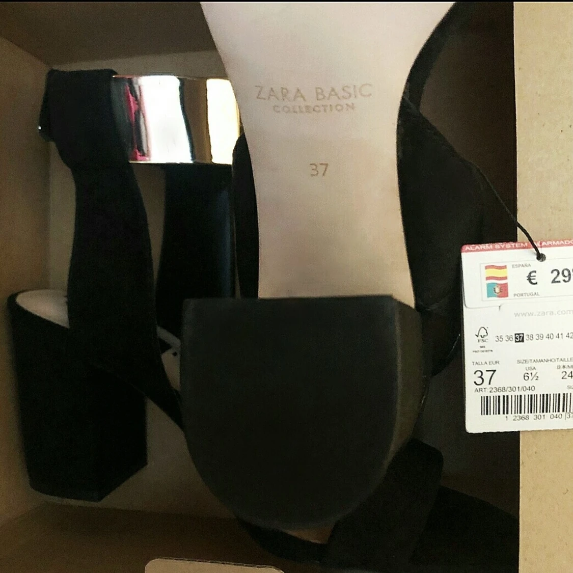 Zara klackar 37 guld detalj - 91