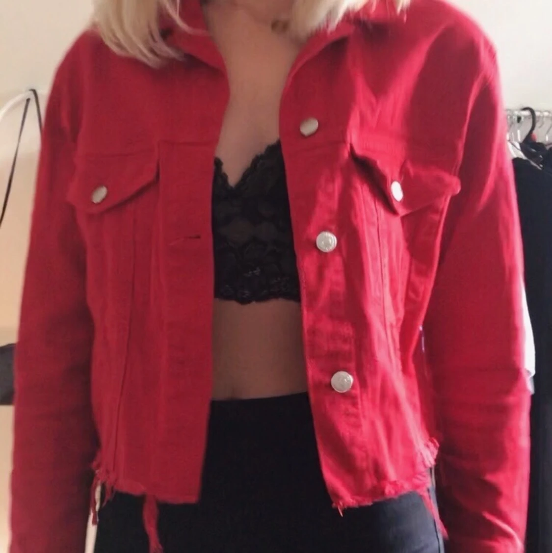 Röd jeansjacka - 91