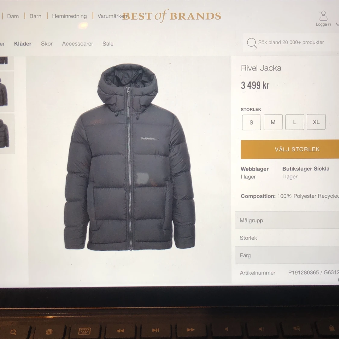 PEAK PERFORMANCE VINTERJACKA