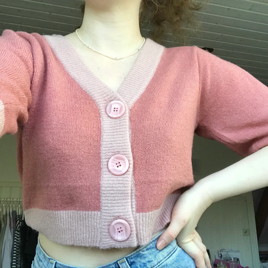 Stickad croptop
