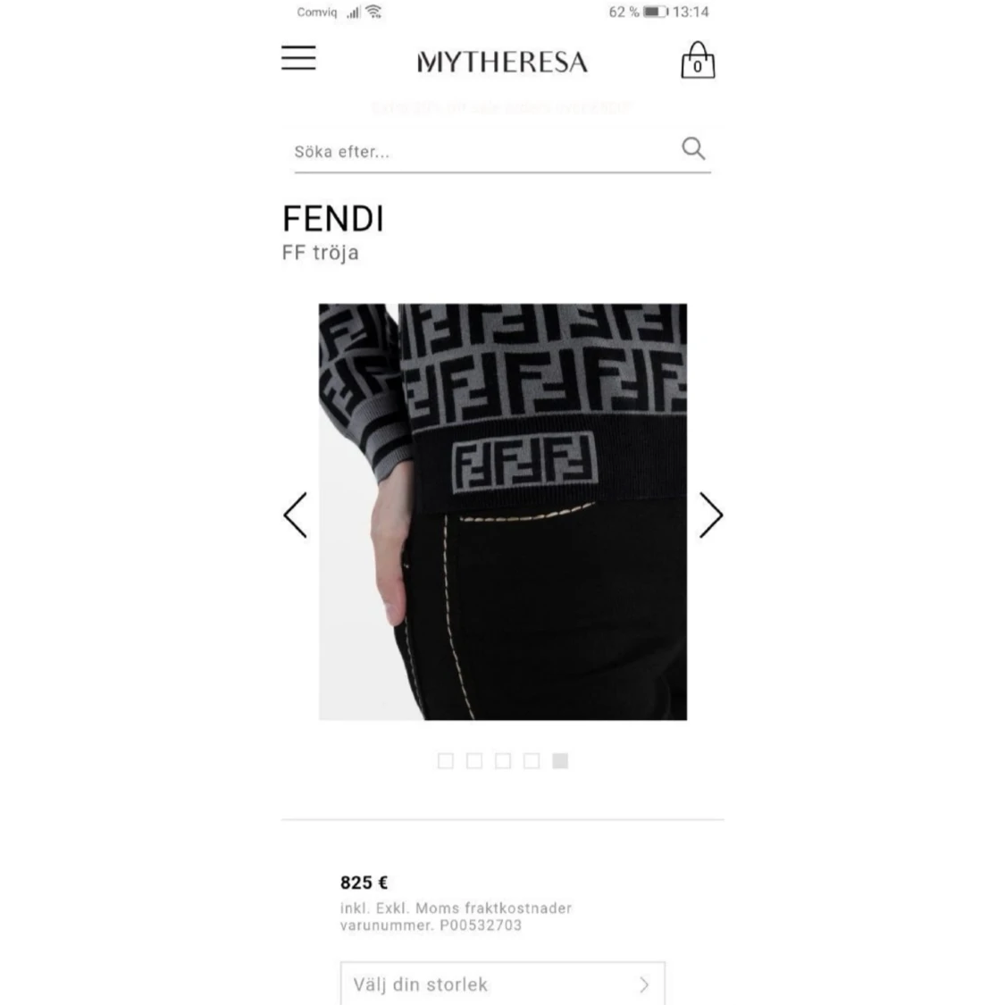 Fendi grå tröja strl S - 91