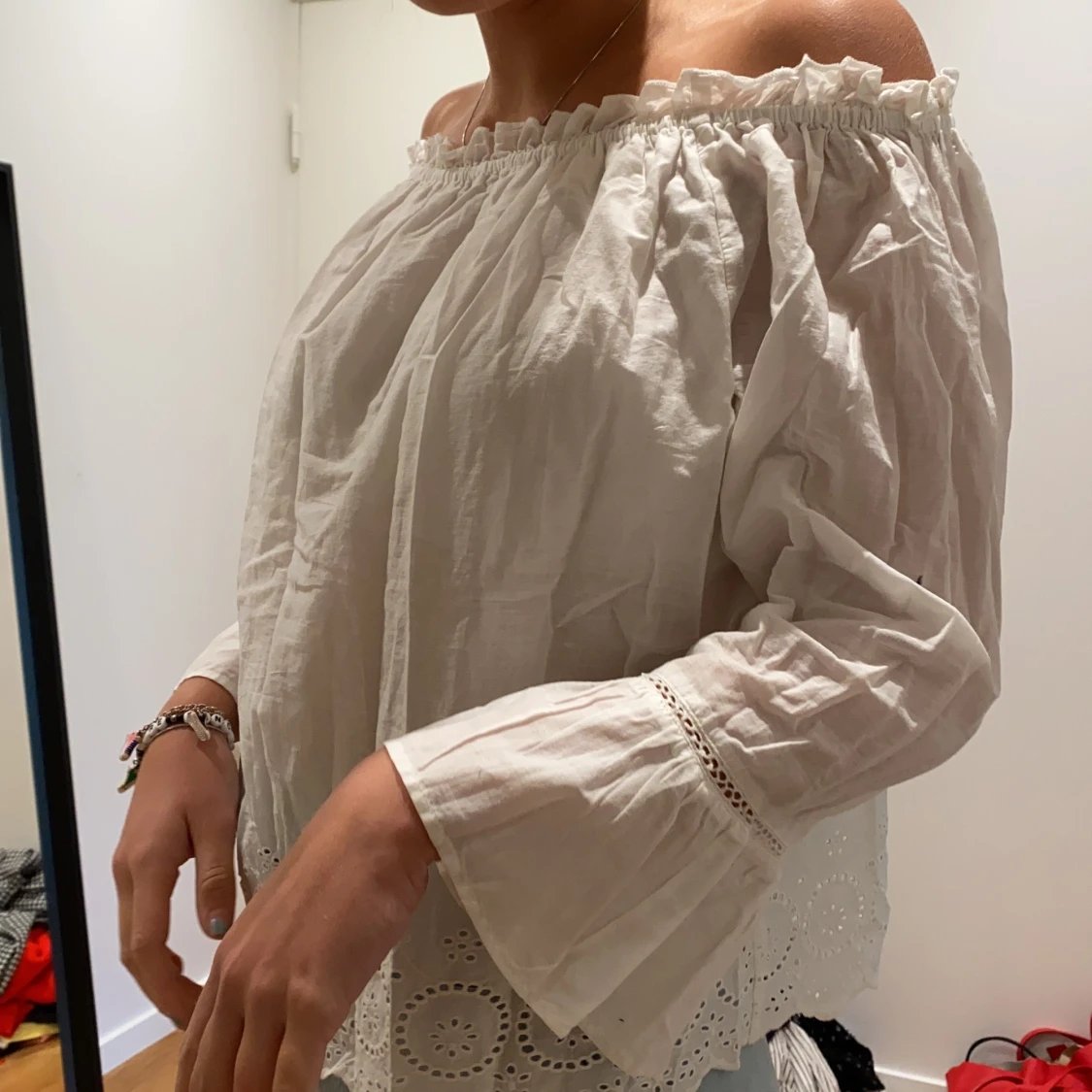 Söt offshulder topp - 90