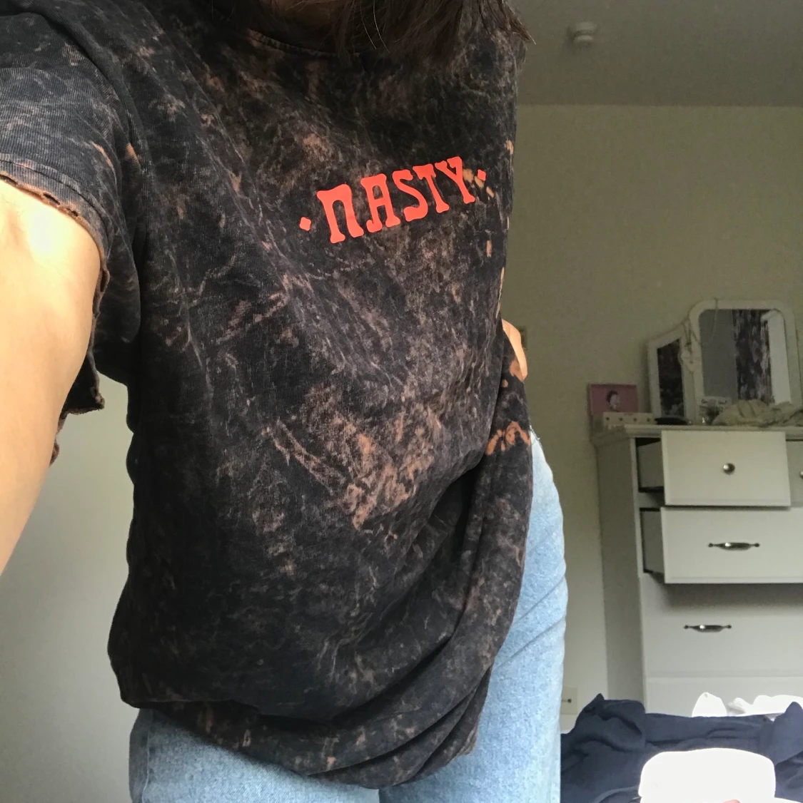 Oversized t-shirt med tryck