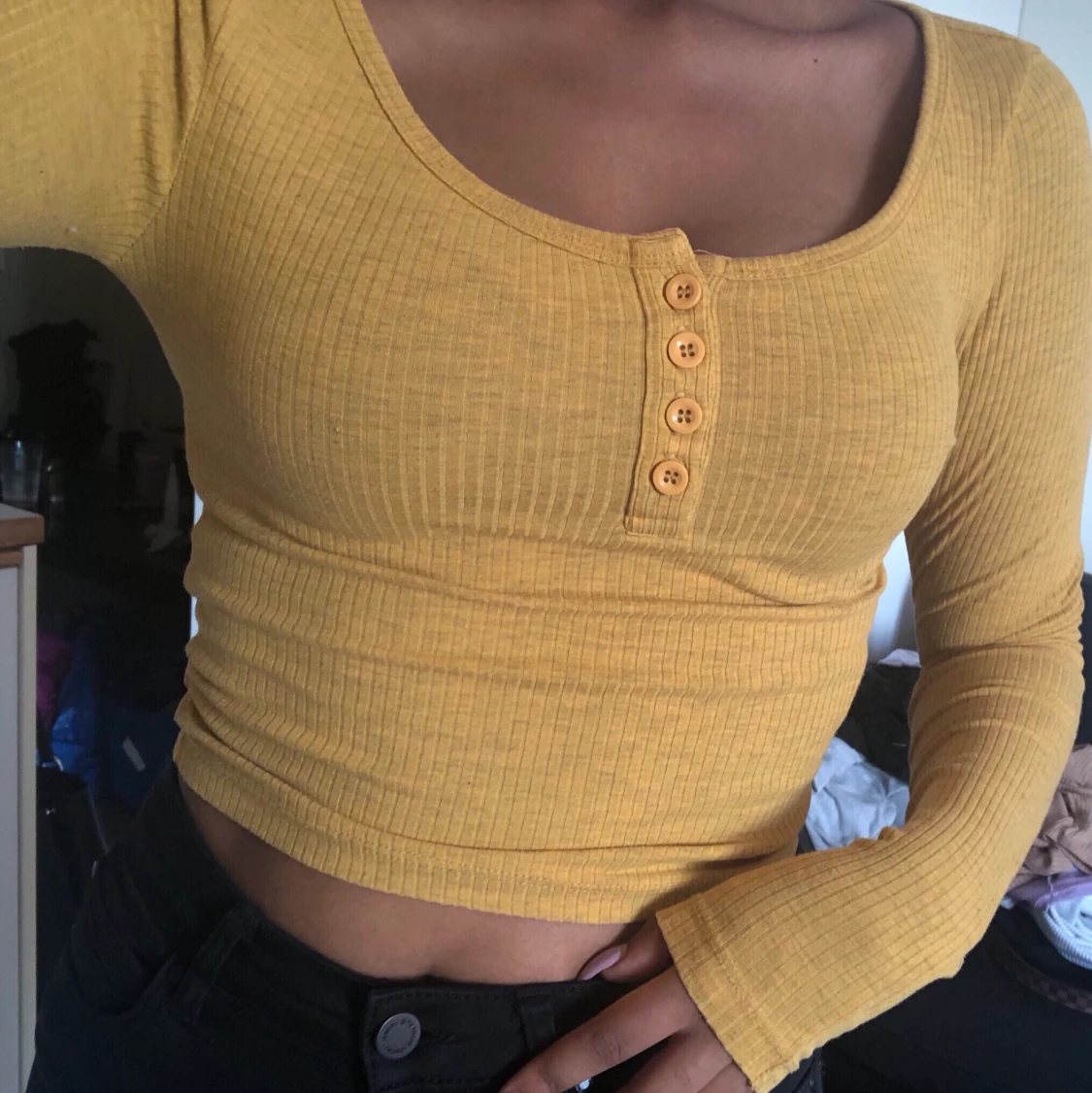 Långärmad croptop från hm - 90