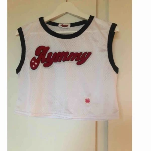  - Croptop i mesh, använd ganska sparsamt så bra skick. ”Fluffigt” märke på. Frakt tillkommer!