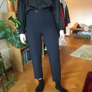  - marinblå kostymbyxor från Lacoste, köpta i Paris. dyra i inköp. uppskattningsvis storlek 36. självklart äkta 🐊