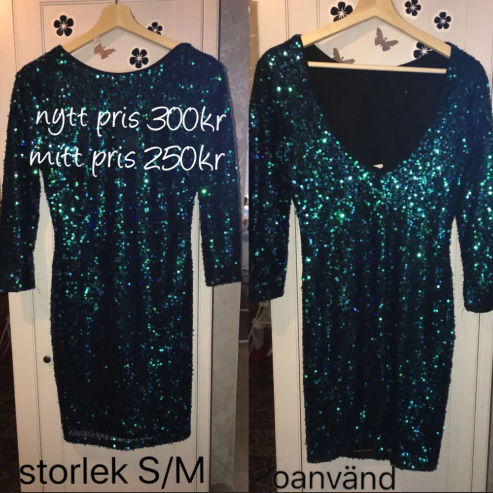 Ny pris 300kr Mitt pris 250kr Oanvänd  Storlek S/M. Klänningar.