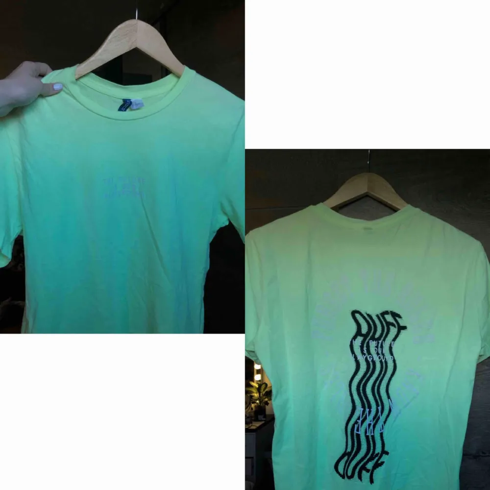 Supersnygg neon tröja från HM, aldrig använd endast testad. Färgen är sjukt mycket mer neon IRL. Frakt ingår i priset! . T-shirts.