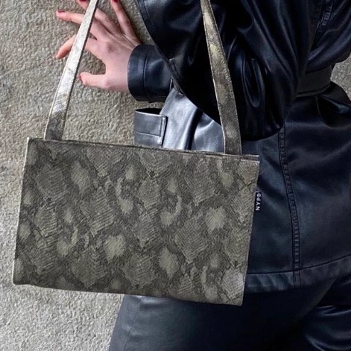 Skinn väska vintage  - 90