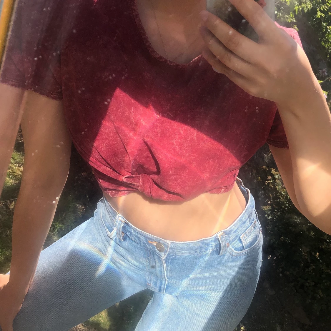 Röd crop top - 90