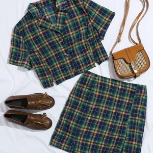 Top + kjol - Fint set i S, sann i storlek, polyester, tunnt material perfekt för sommarn! 