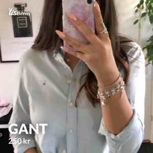  - Gant skjorta, storlek m, ljusblå 