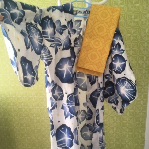  - Kimono with belt: unisex Yukata (light kimono) from Japan 165-185 cm  