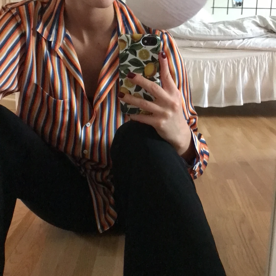 Färgstark oversized-skjorta