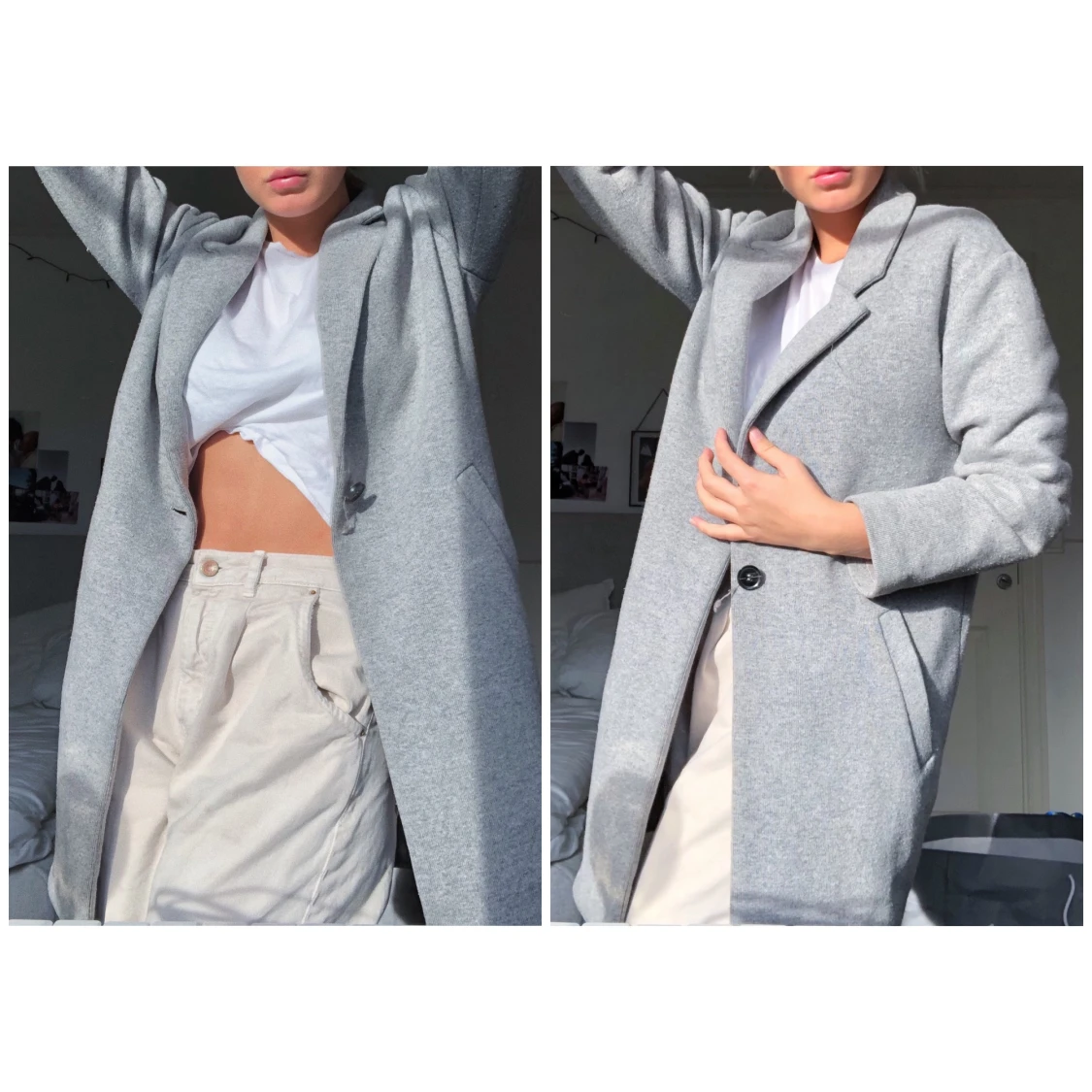 Grå classy kappa - 90