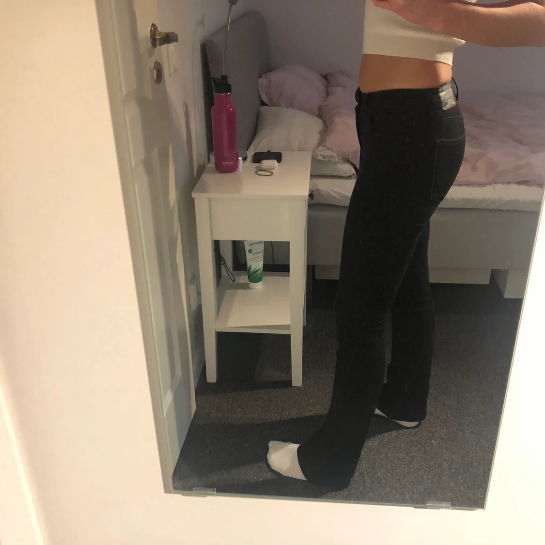 Lågmidjade svarta jeans - 91