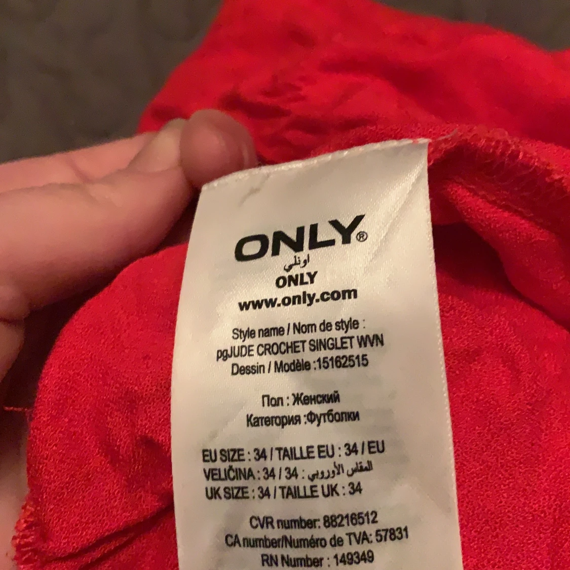 Rosa/rött finare linne! - 91