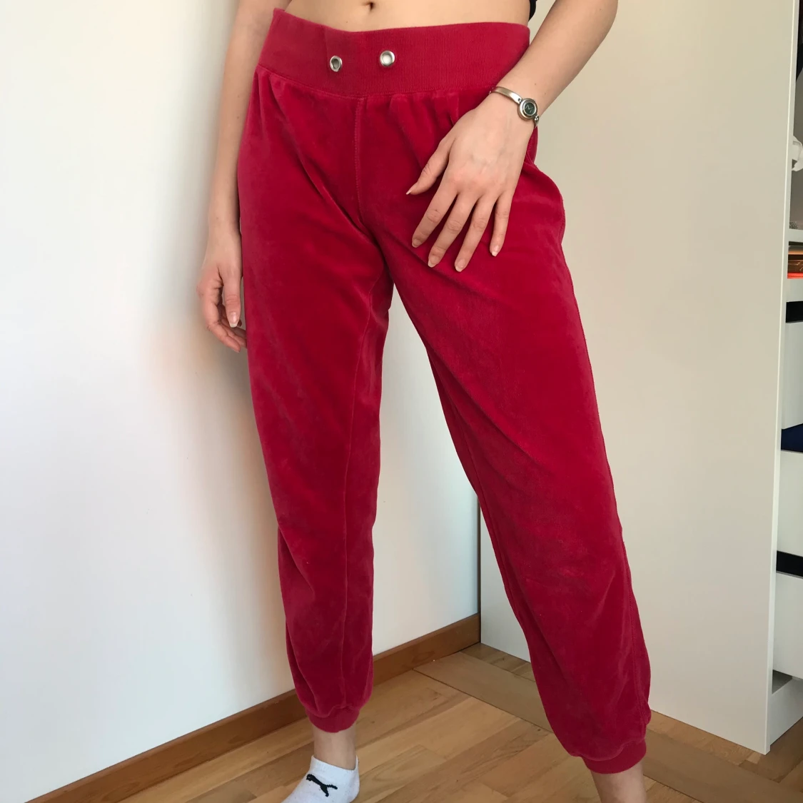 Röda mjukisbyxor