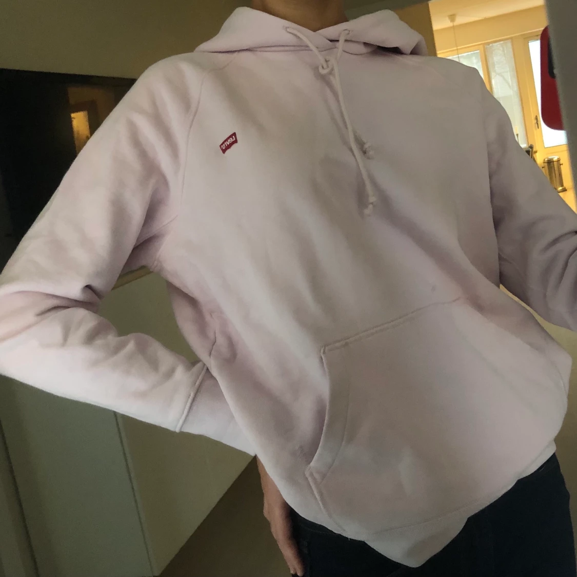Levi’s hoodie i ljusrosa💕