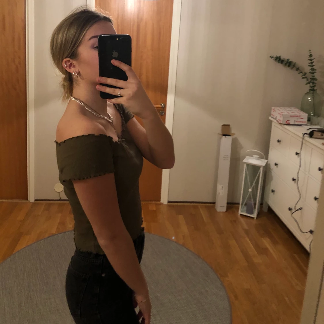 Militörgrön topp - 90