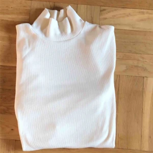  - En vit turtleneck från weekday Använd ett par gånger och tvättad strl S Skick: 9/10 (lite skrynklig annars felfri) Jag är 178-179cm och den sitter bra på mig (dock lite lång i ärmarna) kan mötas upp i Stockholm annars betalar köparen för frakten