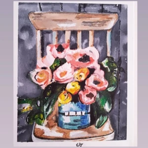 Tavla med fina detaljer  - En fin tavla som är ritad och målad av mig. Kan hängas på en vit vägg.Frakt tillkommer senare. Skriv till mig för önskad speciell tavla så kan vi diskutera detaljer! 