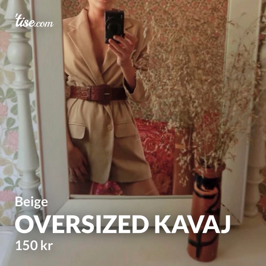 Oversized beige kavaj