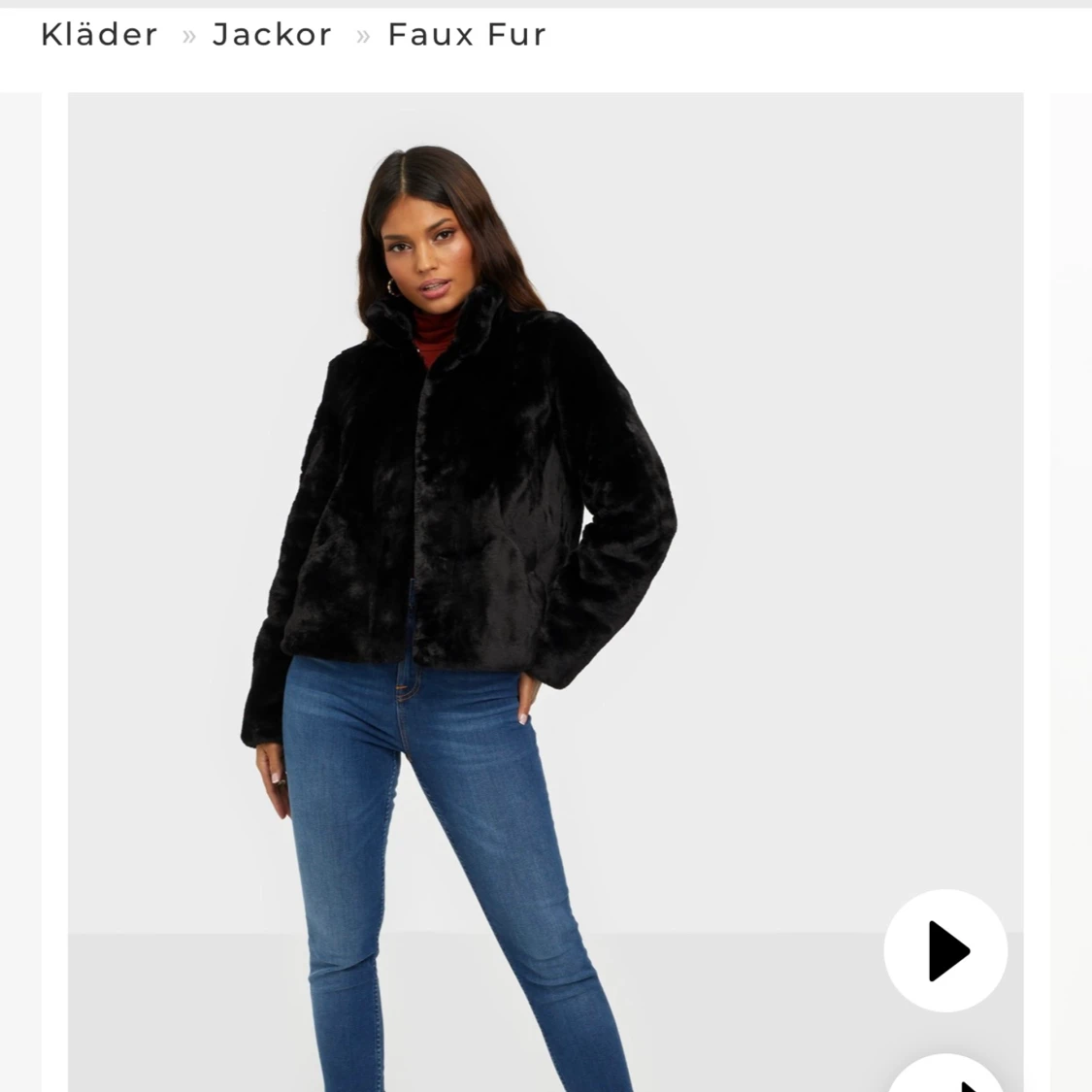Svart faux fur jacka - Vero Moda  - 91