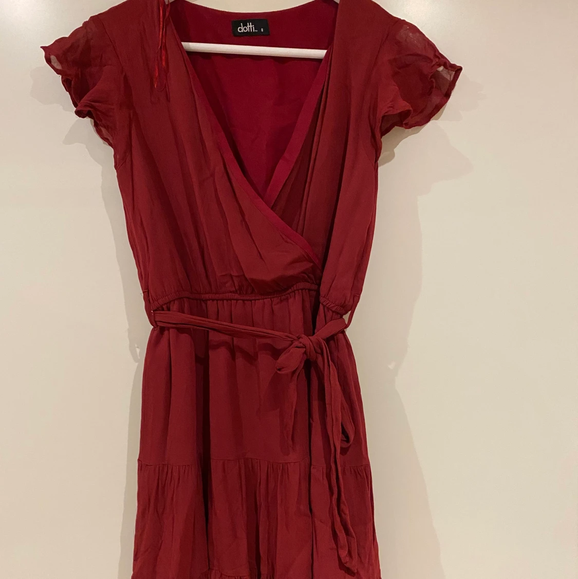 Röd klänning från dotti, S