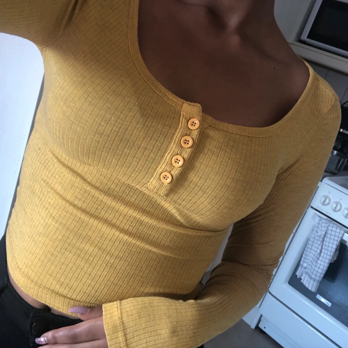 Långärmad croptop från hm - 91
