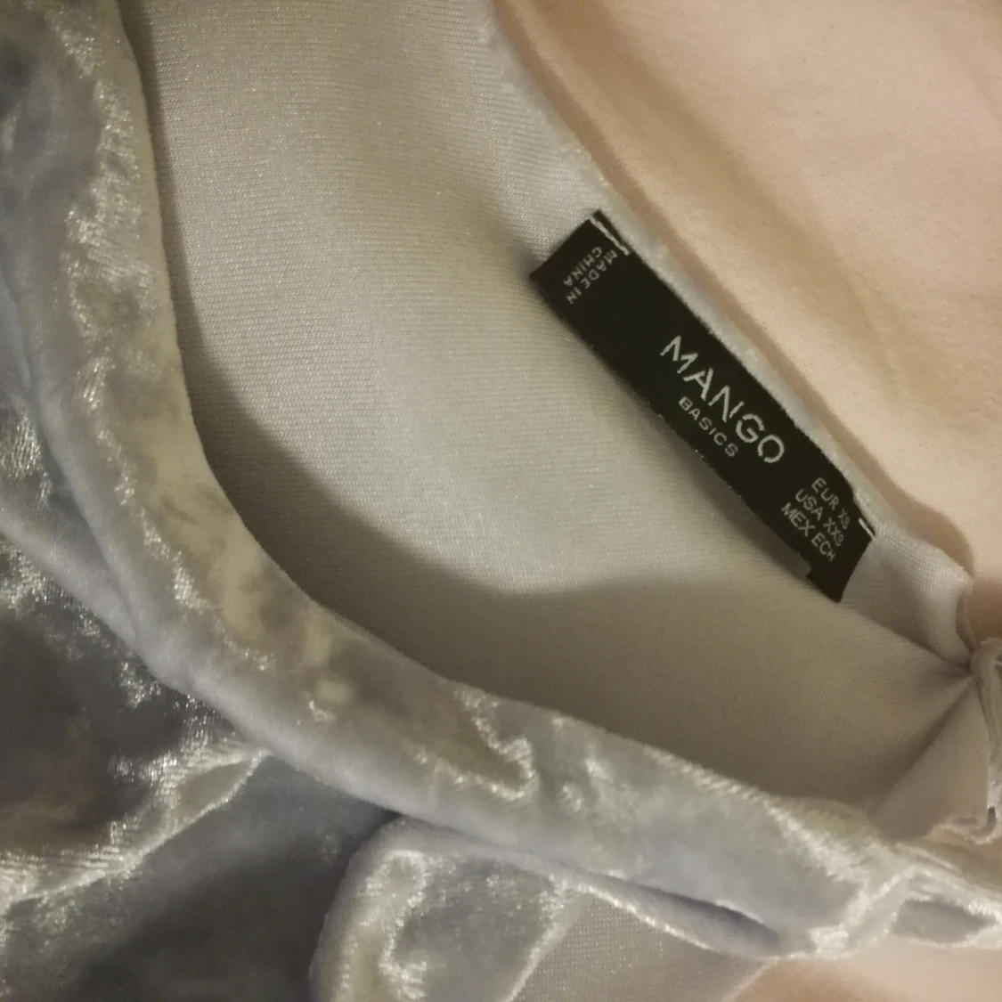 Ljusblått sammetslinne - 90