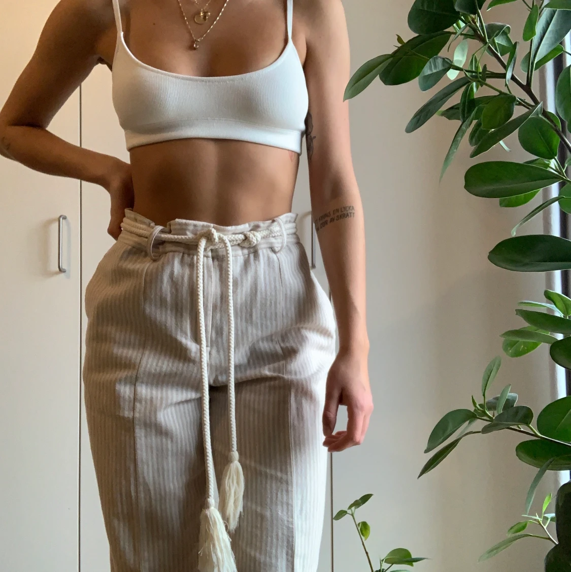 Beiga linnebyxor - 91