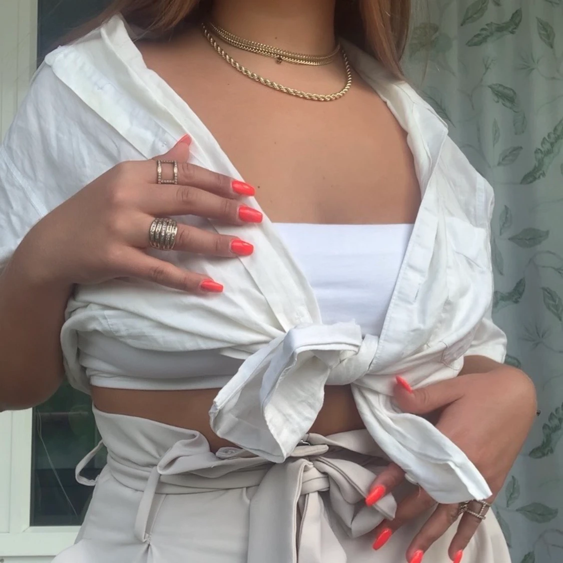 bomulls skjorta i obersized modell - 91