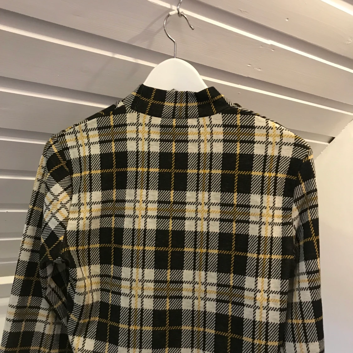 Croppad rutig tröja - 90