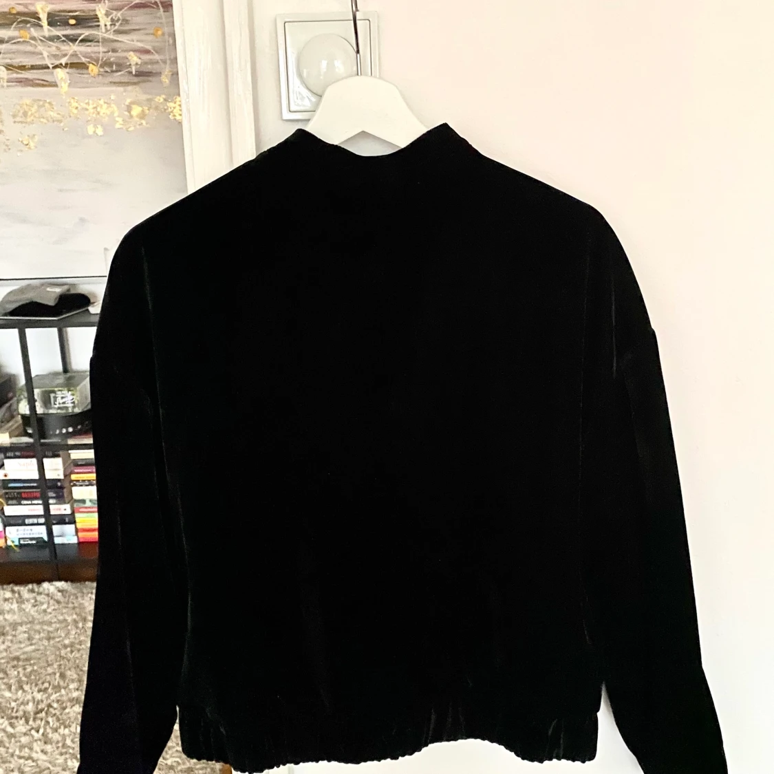 Mango velvet black zip bomber jacka - 91