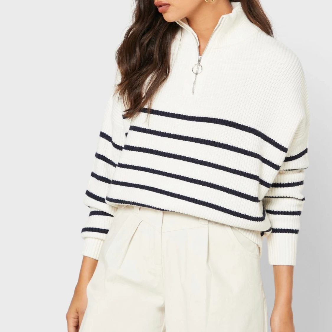 Stickad tröja med dragkedja, Mango (slutsåld)