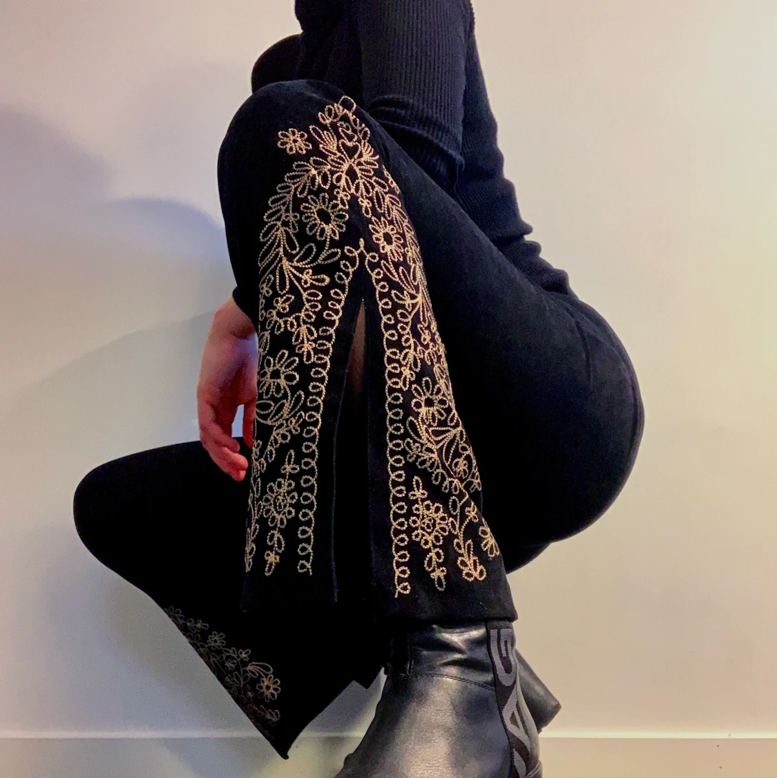 Faux Suede-byxor - 90