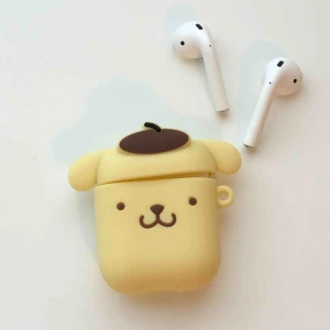  - jättegulligt ljusgult & brunt airpod skal, aldrig använd 😊 frakt på 11kr tillkommer ✉️