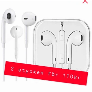  - 2 stycken Hörlurar med Mikrofon och Volymkontroll - Kvalité A, ALDRIG använda för 110 kronor  , möts upp i Göteborg 