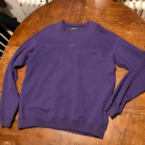  - Vintage Patagonia crewneck. Mycket väl använd och urtvättad, OBS: några ljusare fläckar på framsidan, går ej bort i vanlig tvätt, kanske om man kemtvättar. Kan hämtas i Uppsala eller skickas mot fraktkostnad.Ganska rymlig så funkar även som liten large. 