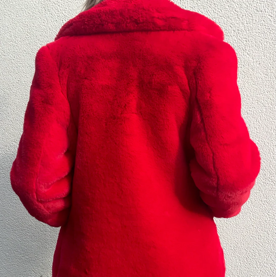 Röd pälskappa  - 90