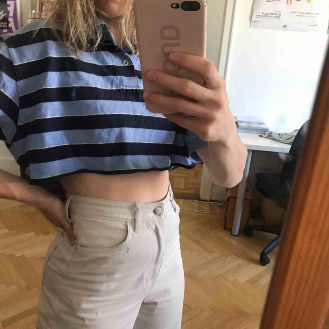 Kort piké-tröja - 90