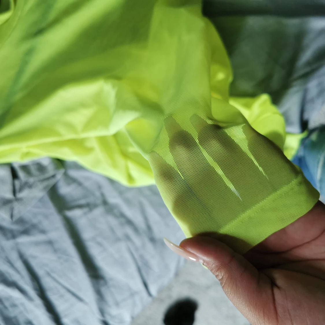 Neon grön blus - 90