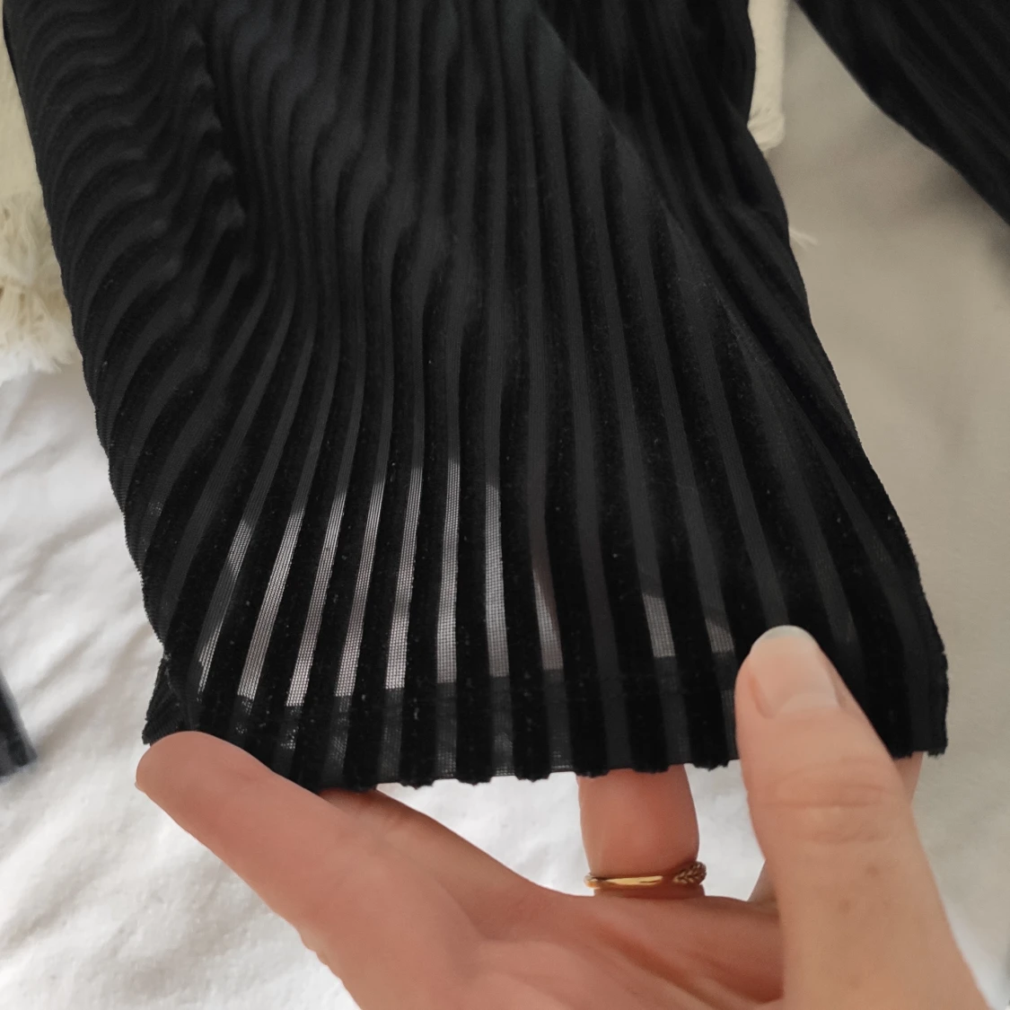 Black Shirt Blouse S Velvet  - 90