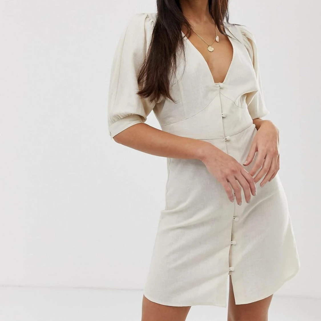 Jättesnygg linneklänning