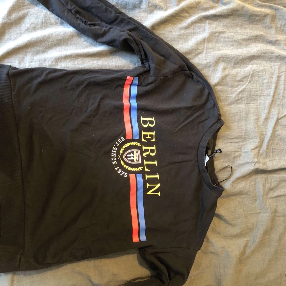 Långärmad hm tröja med tryck